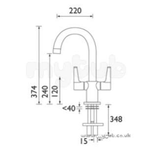 Bristan Brassware -  Design Utility Lever Monoblo Sink Mixer Cp
