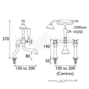 Bristan Brassware -  1901 Luxury Bath Shower Mixer Gp