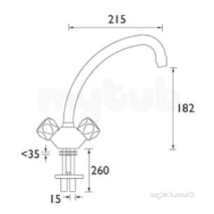 Bristan Brassware -  Club Budget Mono Sink Mixer-mtl Hds Cp