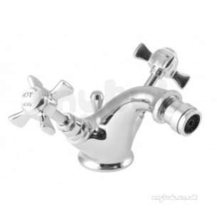 Vado Brassware -  Mono Bidet Mixer Deck Mount Plus Pop-up Waste Ch