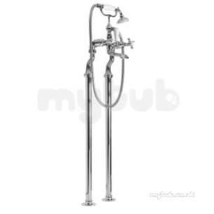 Vado Brassware -  Bath Shower Mixer Plus Shower Kit Floor Mount