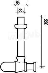Twyfords Grips Levers and Wastes -  Trap Extension To Wall 1.25 Wf8467cp