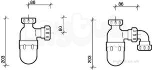 Twyfords Commercial Sanitaryware -  Laboratory Trap 1.5 P Outlet Wf8477xx