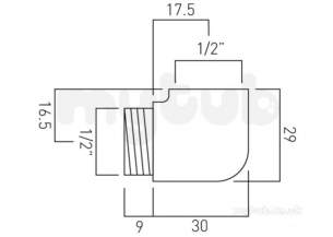 Vado Brassware -  Bath/shower Mixer Extn Elbow 4 Use With B/shower