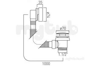 Vado Brassware -  Vado Push Type Bath Waste And Overflow