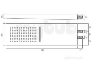 Vado Brassware -  Ingot Wall Mount Rectangular Shower Head