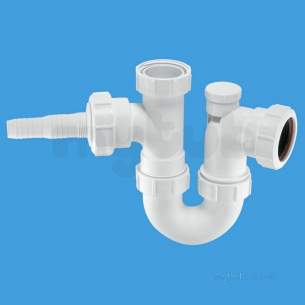 Mcalpine Waste traps overflow -  1.5 Inch X 3 Inch Anti Syphon Wm Trap Wm2v