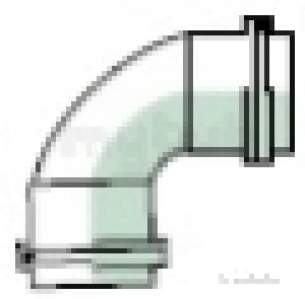 Polypipe Waste and Traps -  40mm P/f Swept Waste Bend 90 Degree Wp14w