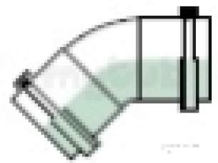 Polypipe Waste and Traps -  40mm X 45deg Obtuse Bend Wp18-b Wp18b