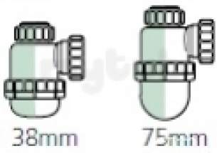 Polypipe Waste and Traps -  Bottle Trap 40mm 75mm Seal Wp46w