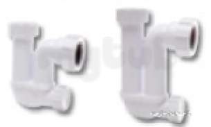 Polypipe Waste and Traps -  Tubular Trap With Cleaning Eye 40mm 38mm Seal Wp50w