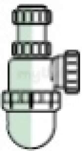 Polypipe Waste and Traps -  Bottle Trap 32mm 75mm Seal Wpt47w