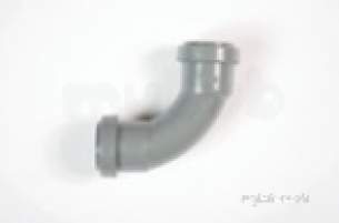 Polypipe Waste and Traps -  40mm P/f Swept Waste Bend 90 Degree Wp14w