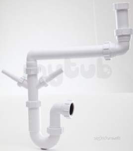 Polypipe Waste and Traps -  Undersink Kit 40mm Double Hose Connection Wssk1w