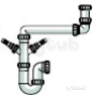 Polypipe Waste and Traps -  Undersink Kit 40mm Double Hose Connection Wssk1w