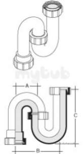 Marley Soil and Waste -  Marley 40mm Tubular Swivel Trap S Outlet Wst4-w
