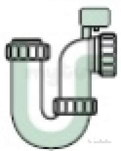 Polypipe Waste and Traps -  Tubular Swivel Trap P 32mm 75mm Seal Anti Syphon Wt52pvw