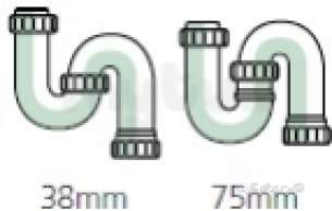 Polypipe Waste and Traps -  40mm Tublr Swvl S Trap-38mm Seal Wt55-w