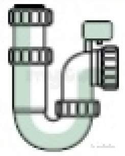Polypipe Waste and Traps -  Tubular Swivel Trap P 32mm 75mm Seal Anti Syphon Wt64pvw