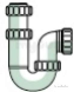 Polypipe Waste and Traps -  Tubular Swivel Trap P 32mm 75mm Seal Wt64w