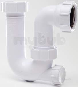 Polypipe Waste and Traps -  Tubular Swivel Trap P With Cleaning Eye 40mm 75mm Seal Wt66w
