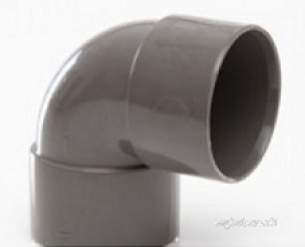 Polypipe Waste and Traps -  50mm X 90 Degree Knuckle Bend Abs Ws64-b