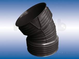 Twinwall Pipe and Fittings -  Wavin 500mm D/s Bend 15deg 500tw567