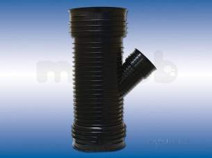 Twinwall Pipe and Fittings -  300mm D/s Uneq Junx150mm-45 12tw237