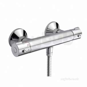 Twyfords Commercial Brassware -  X120 Thermostatic Shower Bar Valve Exposed X205012cp