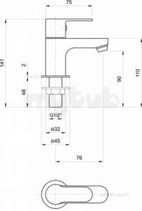 Twyfords Commercial Brassware -  X50 Basin 1/2 Inch Pillar Taps X505205cp
