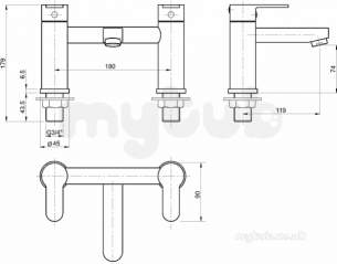 Twyfords Commercial Brassware -  X50 Bath Filler Deck Mounted X505255cp