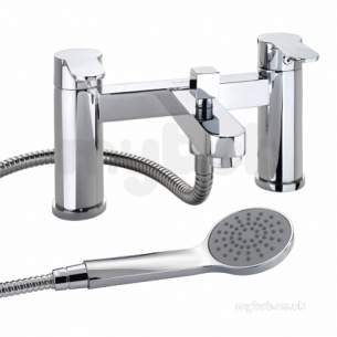 Twyfords Commercial Brassware -  X50 Bath Shower Mixer Deck Mounted X505265cp