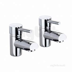 Twyfords Commercial Brassware -  X60 Basin 1/2 Inch Pillar Taps X605205cp