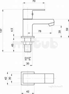 Twyfords Commercial Brassware -  X62 Basin 1/2 Inch Pillar Taps X625205cp