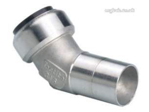 Yorkshire Tectite Stainless Steel Pipe Only -  Yorks Ts21s Ts040 18mm Obt Street Elbow