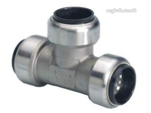 Yorkshire Tectite Stainless Steel Pipe Only -  Yorks Ts24 Ts130 15mm Equal Tee 25666