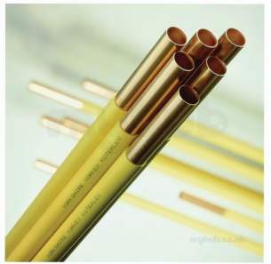 Copper Tube Table Z kuterlite and Chrome -  Yellow Kuterlex 6 Metre Yellow Plastic Coated Copper Tube 28mmx0.9mm