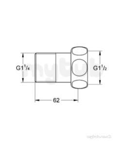 Grohe Parts and Spares -  Grohe Straight Union 12424000