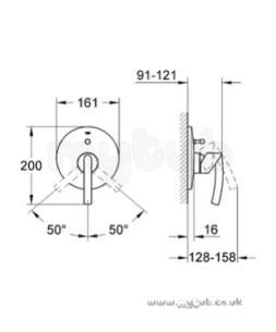 Grohe Shower Valves -  Grohe Tenso 19050 Ohm Bath Trim 19050000