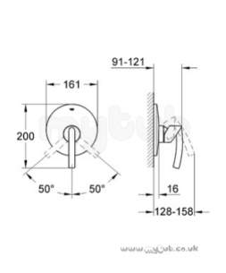 Grohe Shower Valves -  Grohe Tenso 19051 Ohm Shower Trim 19051000