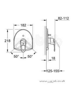 Grohe Shower Valves -  Grohe Chiara 19155 Ohm Bath Trim 19155000