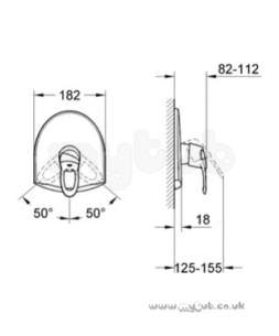 Grohe Shower Valves -  Grohe Chiara 19156 Ohm Shower Trim 19156000