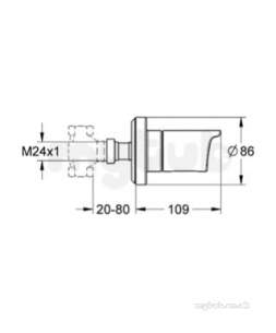 Grohe Shower Valves -  Grohtherm 2000 New Stop-valve Trim 19243001