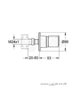Grohe Shower Valves -  Grohe G2000 19243 Stop Valve Control Handle Cp 19243000