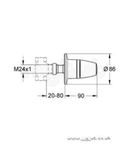 Grohe Shower Valves -  Grohe G3000 Control Ass S/c Chrome Plated 19258000