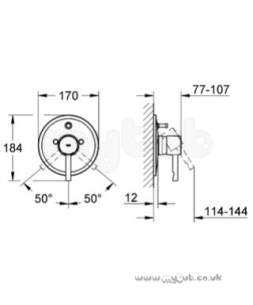 Grohe Tec Brassware -  Grohe Essence Trim For 33961 Mono 19285000