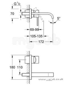 Grohe Tec Brassware -  Grohe Allure 19309000 2 Hole Basin Mixer Hp