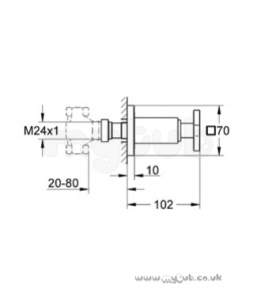 Grohe Tec Brassware -  Alllure 19334000 Trim Only Conc Stop Valve