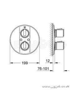 Grohe Shower Valves -  Grohe G2000 19354 Shower Trim Set 19354000