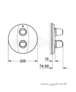 Grohe Shower Valves -  Grohe G3000 19358 Bath Trim Set 19358000